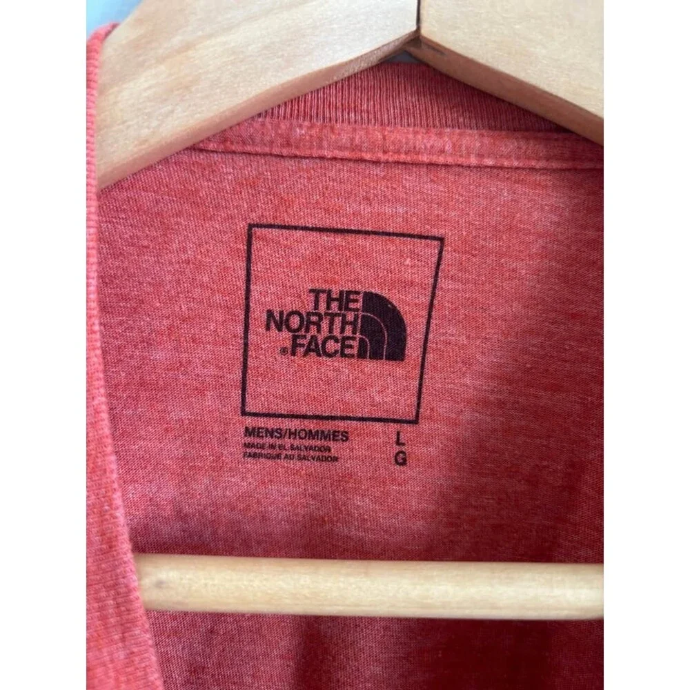 The North Face Men's L Orange Grizzly Bear Half Dome Graphic T-Shirt